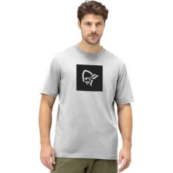 Norrona /29 Cotton Square Viking T-Shirt Heren - Drizzle Melange