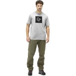 Norrona /29 Cotton Square Viking T-Shirt Heren - Drizzle Melange -Norrona norrona 29 cotton square viking t shirt men drizzle melange 3 1032952
