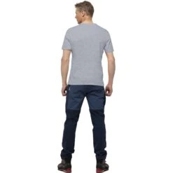 Norrona /29 Cotton Viking T-Shirt Heren - Grey Melange/Caviar -Norrona norrona 29 cotton viking t shirt men grey melange caviar 2 1465749