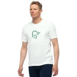 Norrona /29 Cotton Viking T-Shirt Heren - Pure White
