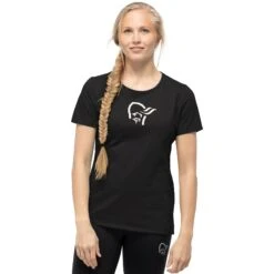 Norrona /29 Cotton Viking T-Shirt Dames - Caviar