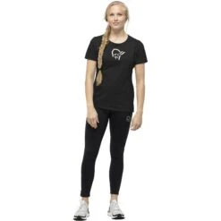 Norrona /29 Cotton Viking T-Shirt Dames - Caviar -Norrona norrona 29 cotton viking t shirt women caviar 3 1344670