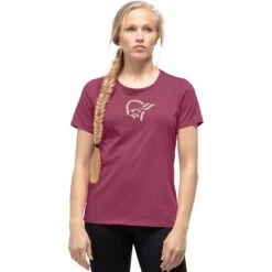 Norrona /29 Cotton Viking T-Shirt Dames - Violet Quartz