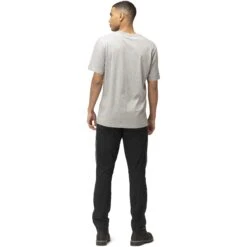 Norrona /29 Cotton Vikinghead Embroidery T-Shirt Heren - Grey Melange -Norrona norrona 29 cotton vikinghead embroidery t shirt men grey melange 4 1344735