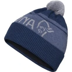 Norrona /29 Heavy MerinoUll Logo Beanie - Indigo Night Melange