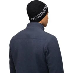 Norrona /29 Light MerinoUll Logo Beanie - Caviar Melange -Norrona norrona 29 light merinoull logo beanie caviar melange model 2 1519372