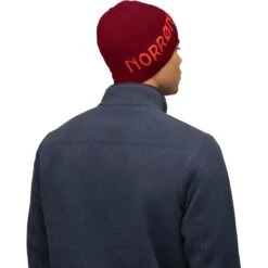 Norrona /29 Light MerinoUll Logo Beanie - Rhubarb Melange -Norrona norrona 29 light merinoull logo beanie rhubarb melange model 2 1519379