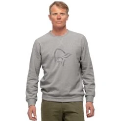Norrona Crew Neck Sweatshirt Unisex - Drizzle Melange