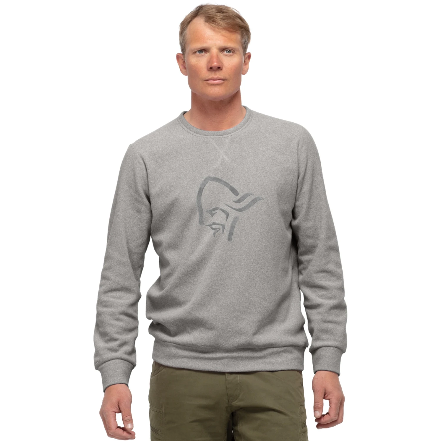 Norrona Crew Neck Sweatshirt Unisex - Drizzle Melange 1 Norrona Crew Neck Sweatshirt Unisex - Drizzle Melange