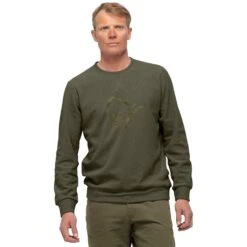 Norrona Crew Neck Sweatshirt Unisex - Olive Night