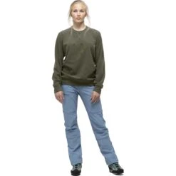 Norrona Crew Neck Sweatshirt Unisex - Olive Night -Norrona norrona crew neck unisex longsleeve olive night 5 1024883