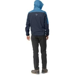 Norrona Falketind Aero60 Hood Jas Heren - Hawaiian Surf/Indigo Night -Norrona norrona falketind aero60 hood men hawaiian surf indigo night 2 1460578