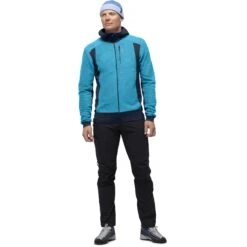 Norrona Falketind Alpha120 Zip Hood Jas Heren - Hawaiian Surf/Indigo Night -Norrona norrona falketind alpha120 zip hood men hawaiian surf indigo night 3 1025017