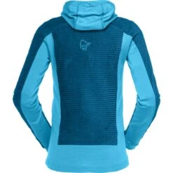 Norrona Falketind Alpha120 Zip Hood Jas Dames - Aquarius/Mykonos Blue -Norrona norrona falketind alpha120 zip hood women aquarius mykonos blue 3 1517553