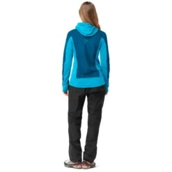 Norrona Falketind Alpha120 Zip Hood Jas Dames - Aquarius/Mykonos Blue -Norrona norrona falketind alpha120 zip hood women aquarius mykonos blue 5 1517555