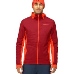 Norrona Falketind Alpha90 Insulated Zip Hood Jas Heren - Arednalin/Rhubarb