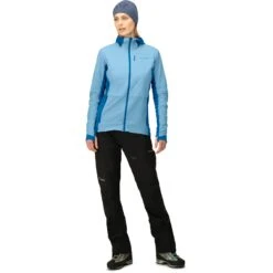Norrona Falketind Alpha90 Insulated Zip Hood Jas Dames - Aquarius/Mykonos Blue -Norrona norrona falketind alpha90 insulated zip hood jacket women aquarius mykonos blue 4 1517563