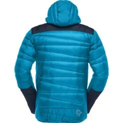 Norrona Falketind Down750 Hood Donsjas Heren - Hawaiian Surf/Indigo Night -Norrona norrona falketind down750 hood jacket men hawaiian surf indigo night 2 1025060