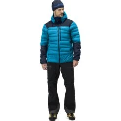 Norrona Falketind Down750 Hood Donsjas Heren - Hawaiian Surf/Indigo Night -Norrona norrona falketind down750 hood jacket men hawaiian surf indigo night 3 1025061