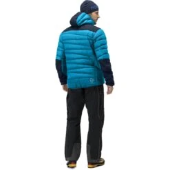 Norrona Falketind Down750 Hood Donsjas Heren - Hawaiian Surf/Indigo Night -Norrona norrona falketind down750 hood jacket men hawaiian surf indigo night 4 1025062