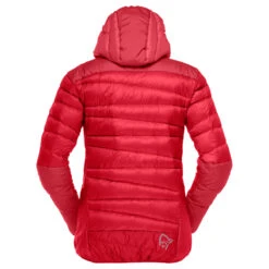 Norrona Falketind Down750 Hood Donsjas Dames - True Red -Norrona norrona falketind down750 hood jacket w truered 2 860982