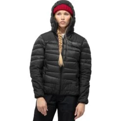 Norrona Falketind Down750 Hood Donsjas Dames - Caviar