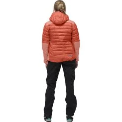 Norrona Falketind Down750 Hood Donsjas Dames - Orange Alert/Peach Amber -Norrona norrona falketind down750 hood jacket women orange alert peach amber 4 1253562