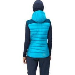 Norrona Falketind Down750 Donzen Bodywarmer Dames - Aquarius/Mykonos Blue -Norrona norrona falketind down750 vest women aquarius mykonos blue 4 1517588