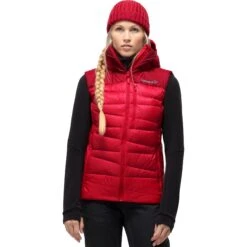 Norrona Falketind Down750 Donzen Bodywarmer Dames - True Red
