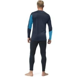 Norrona Falketind Equaliser Merino Round Neck Shirt Met Lange Mouwen Heren - Hawaiian Surf/Indigo Night -Norrona norrona falketind equaliser merino round neck men hawaiian surf indigo night 3 1460978