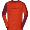 Norrona Falketind Equaliser Merino Round Neck Shirt Met Lange Mouwen Heren - Arednalin/Rhubarb