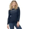 Norrona Falketind Equaliser Merino Round Neck Shirt Met Lange Mouwen Dames - Indigo Night