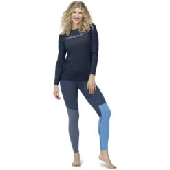 Norrona Falketind Equaliser Merino Round Neck Shirt Met Lange Mouwen Dames - Indigo Night -Norrona norrona falketind equaliser merino round neck women indigo night 2 1460945