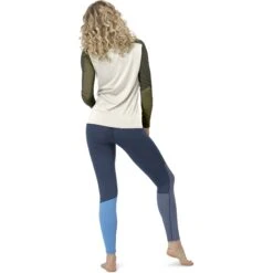 Norrona Falketind Equaliser Merino Round Neck Shirt Met Lange Mouwen Dames - Olive Drab/Olive Night -Norrona norrona falketind equaliser merino round neck women olive drab olive night 4 1253606