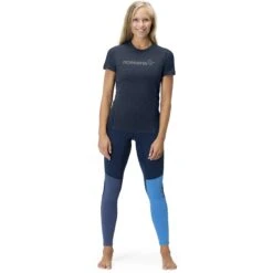 Norrona Falketind Equaliser Merino T-Shirt Dames - Indigo Night -Norrona norrona falketind equaliser merino t shirt women indigo night 2 1460804