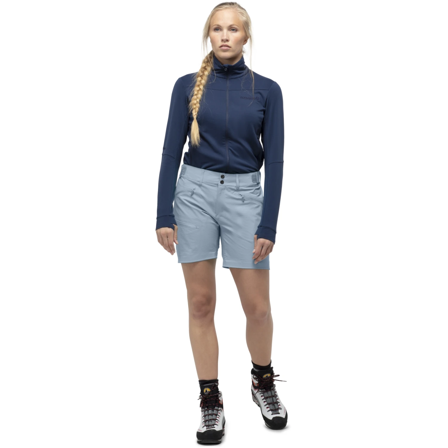 Norrona Falketind Flex1 Short Dames - Blue Fog 4 Norrona Falketind Flex1 Short Dames - Blue Fog - Afbeelding 4