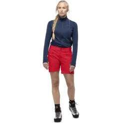 Norrona Falketind Flex1 Short Dames - True Red -Norrona norrona falketind flex1 shorts women true red model 1 1399455