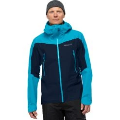 Norrona Falketind Gore-Tex Jas Heren - Hawaiian Surf/Indigo Night