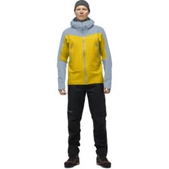 Norrona Falketind Gore-Tex Jas Heren - Sulphur/Blue Fog -Norrona norrona falketind gore tex jacket men sulphur blue fog model 1 1399479