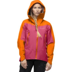 Norrona Falketind Gore-Tex Jas Dames - Orange Popsicle/Honeysuckle
