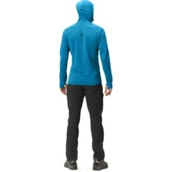 Norrona Falketind Power Grid Hood Jas Heren - Hawaiian Surf/Indigo Night -Norrona norrona falketind power grid hood men hawaiian surf indigo night model 2 1399548