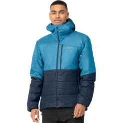 Norrona Falketind Thermo60 Hood Jas Heren - Hawaiian Surf/Indigo Night