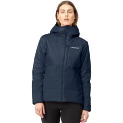 Norrona Falketind Thermo60 Hood Jas Dames - Indigo Night