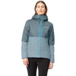 Norrona Falketind Thermo60 Hood Jas Dames - North Atlantic/Tourmaline