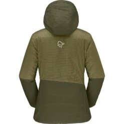 Norrona Falketind Thermo60 Hood Jas Dames - Olive Drab/Olive Night -Norrona norrona falketind thermo60 hood women olive drab olive night 2 1253766