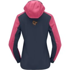 Norrona Falketind Warm2 Octa Hood Jas Dames - Honeysuckle/Indigo Night -Norrona norrona falketind warm2 octa hood women honeysuckle indigo night 2 1126720