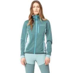 Norrona Falketind Warm2 Octa Hood Jas Dames - North Atlantic/Tourmaline