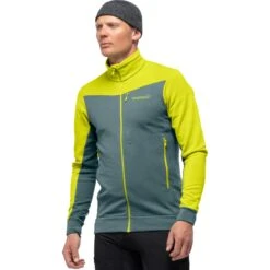 Norrona Falketind Warmwool2 Stretch Jas Heren - Sulphur Spring/North Atlantic