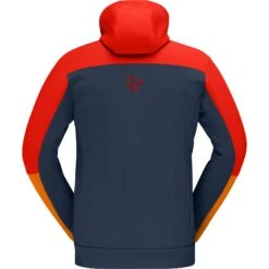 Norrona Falketind Warmwool2 Stretch Zip Hood Jas Heren - Arednalin/Orange Popsicle -Norrona norrona falketind warmwool2 stretch zip hood jacket men arednalin orange popsicle 2 1025656