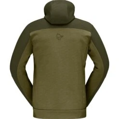 Norrona Falketind Warmwool2 Stretch Zip Hood Jas Heren - Olive Night/Olive Drab -Norrona norrona falketind warmwool2 stretch zip hood jacket men olive night olive drab 2 1254026